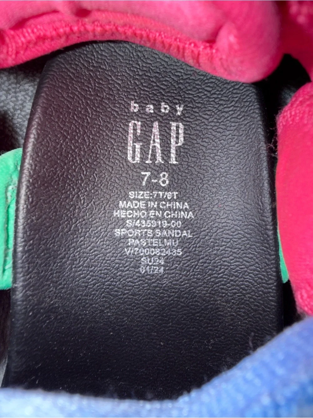GAP size toddler